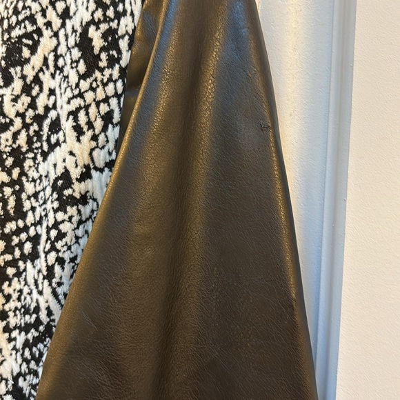 Calvin Klein faux Leather and Snake Print Moto Style Jacket - Picture 10 of 10